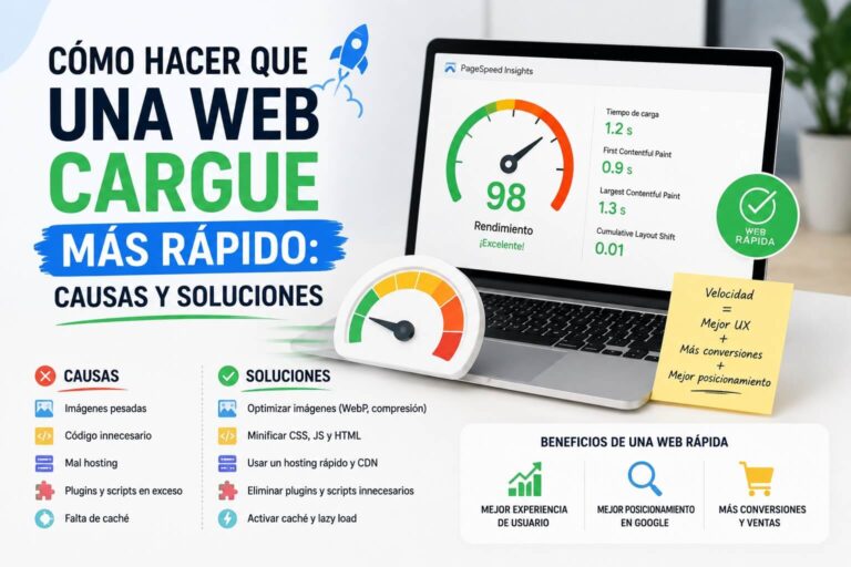 Cómo hacer que una pagina web cargue más rápido: causas y soluciones